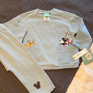 Disney Kids Pajama Set - Light Blue with Characters